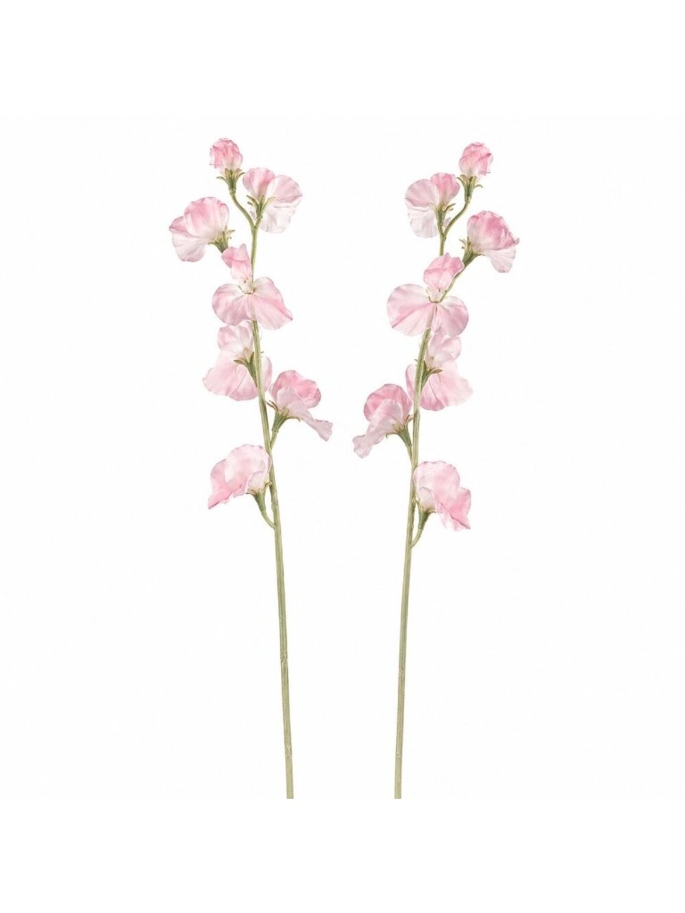 Pink Sweet Pea Flower Stems Faux Floral Cottagecore Decor Romantic Wedding Flowe